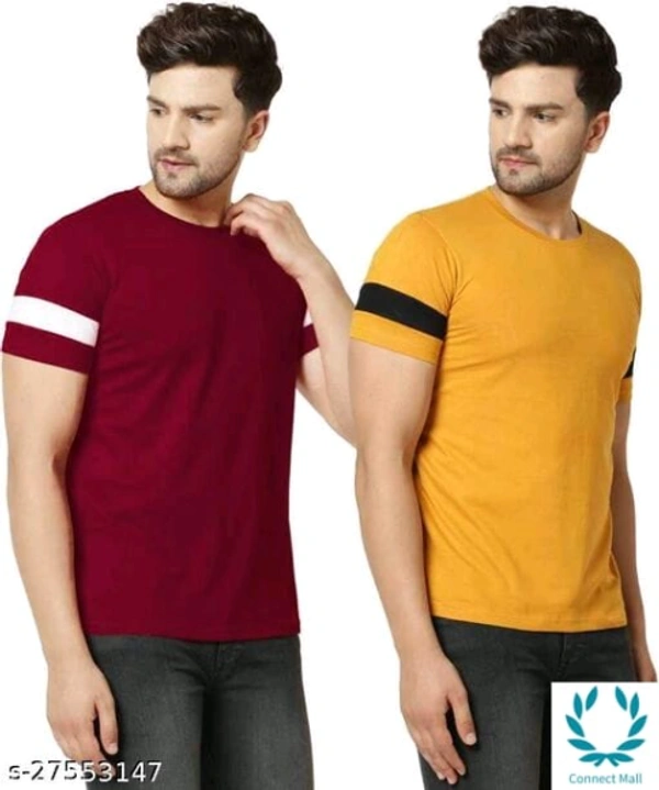 Tazo Cotton T-Shirts For Men - M, Cotton Blend, Multipack :2